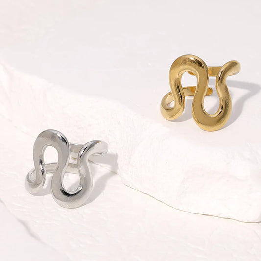 Anillo abierto rayas minimalistas